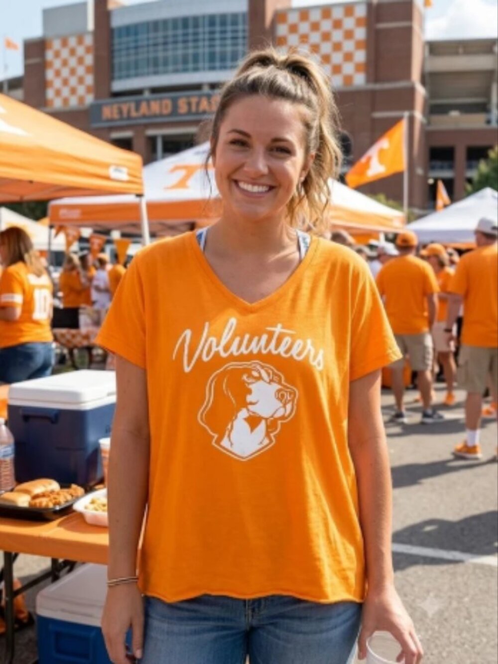 Tennessee Volunteers Smokey Mascot Tailgate V-Neck Tee
